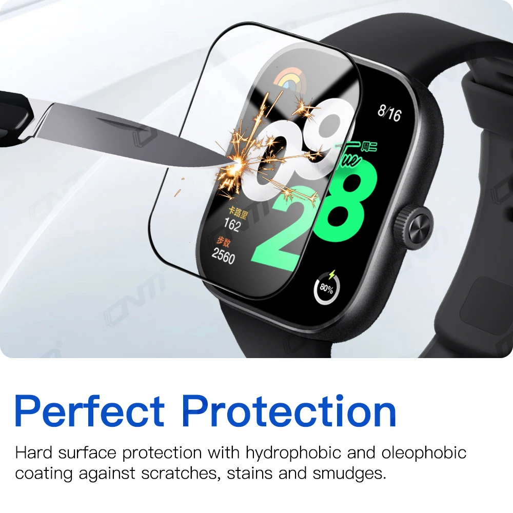 Screenprotector voor Xiaomi Redmi Watch 4. Nieuw gehard glas voor Mi Redmi Watch 4. Antikras beschermfolieaccessoires