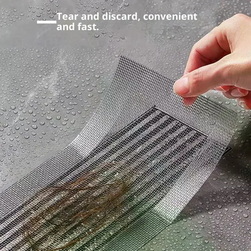 

Self-Adhesive Floor Drain Stickers Cutable Shower Drain Hair Catcher Disposable Mesh Sink Strainer Filter Screen Sticker