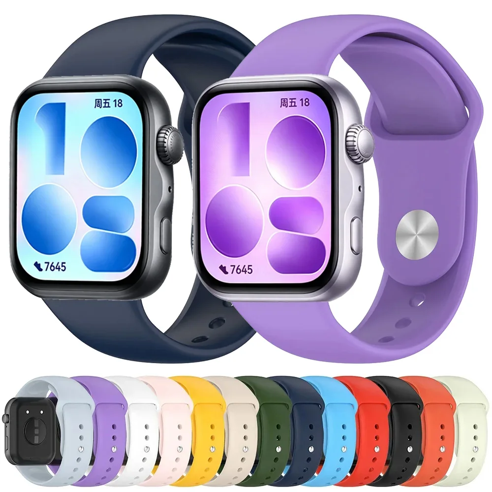 Sport-Silikonarmband für Huawei Watch Fit 3/4/5, verstellbares Band, austauschbares Armband, Huawei Watch Fit 4 Pro 5 Pro Zubehör