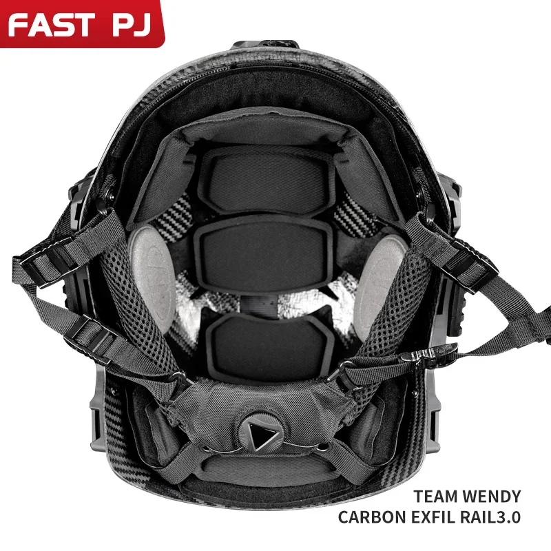 Casco táctico Wendy fibra carbono – Rescate emergencia seguridad - imagen 2