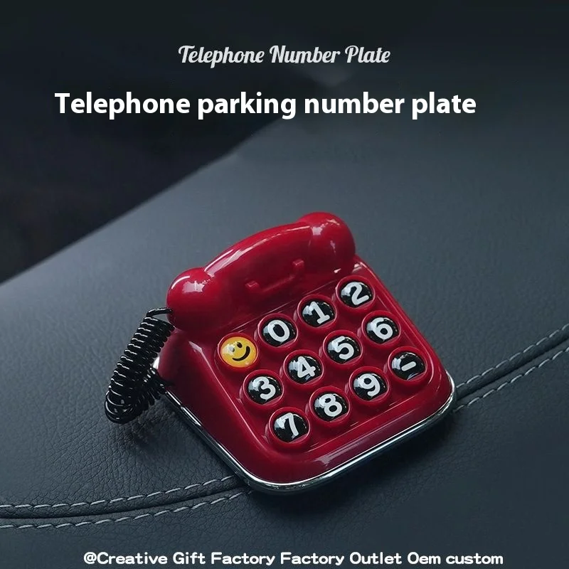 

Ретро автомобильная временная парковочная карта, украшение на приборную панель, креативный номерной знак автомобиля, высококачественная клавиатура, номер телефона автомобиля, знак