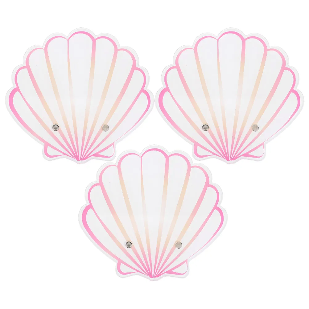 3Pcs Professional Shell Shaped Acrylic Eyelash Board Lash Grafting Pallet for Extensions Organized Lash Extension Tray Supplies