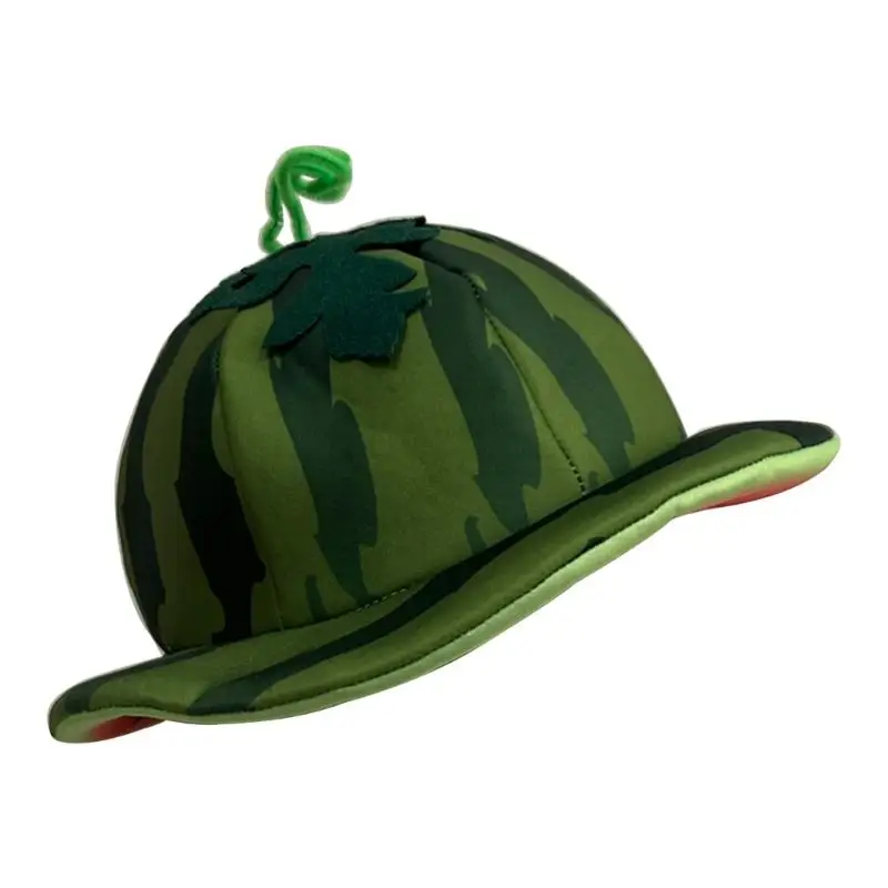 A52E Lovely Watermelon Fisherman Hat Wide Brims Bucket Hat for Festival Gatherings