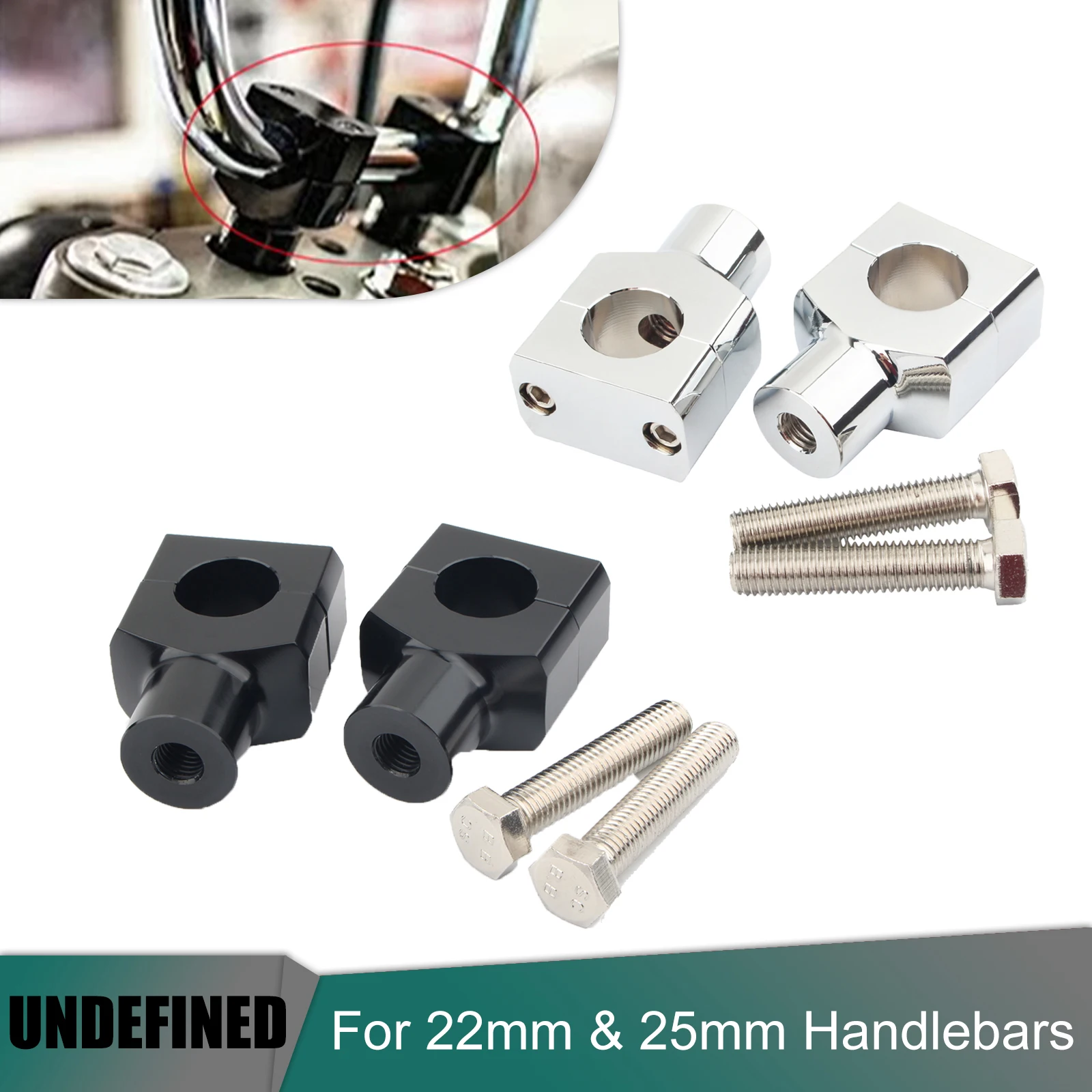 

1" 7/8" Handlebar Riser Kit Motorcycle For Harley for Honda for Yamaha for Kawasaki Aprilia Ducati 22mm 25mm Handle Bar