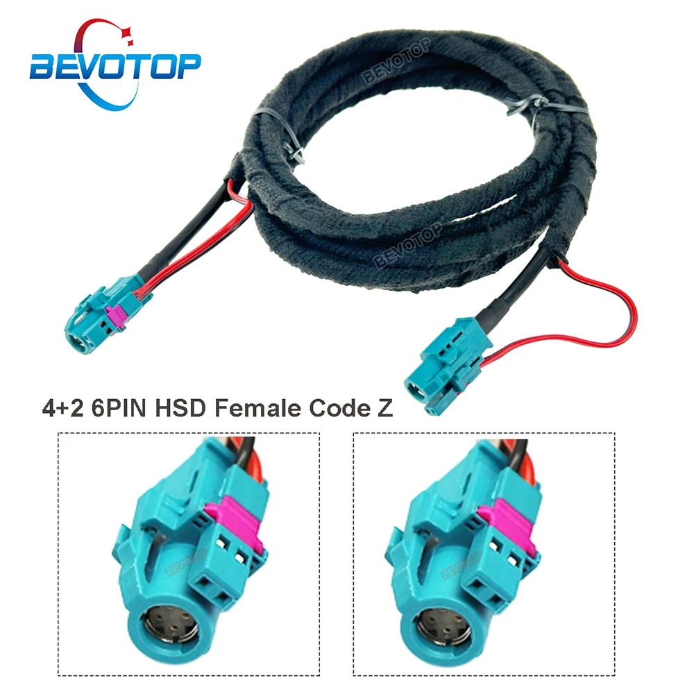 

BEVOTOP 4+2 Pin HSD Cable Z Type 6 Pin HSD Female to Female Jack to Jack High Speed DataTransmission Harness Wire LVDS Cable