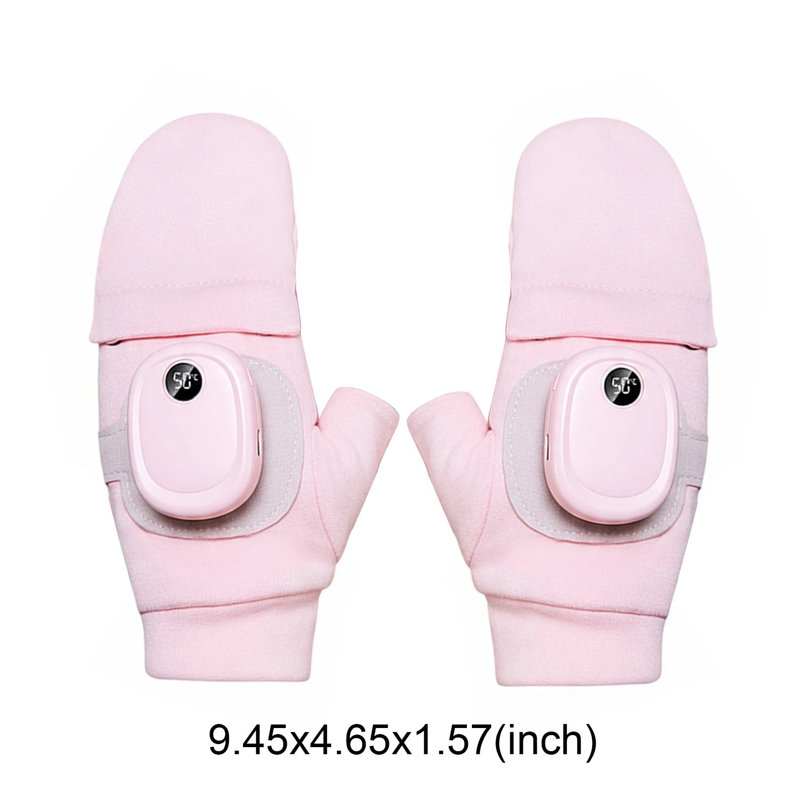 قفازات شتوية بدون أصابع، قفازات تسخين كهربائية قابلة لإعادة الشحن، 3 درجات حرارة قابلة للتعديل للنساء والرجال، كتابة الرسائل النصية، والقيادة