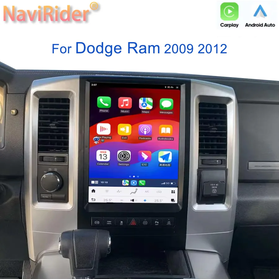 12.1 Inch Android Auto Carplay Screen 2din For Dodge Ram 2009 2012 Multimedia Video Player GPS 4G WiFi Auto Navigation Head Unit