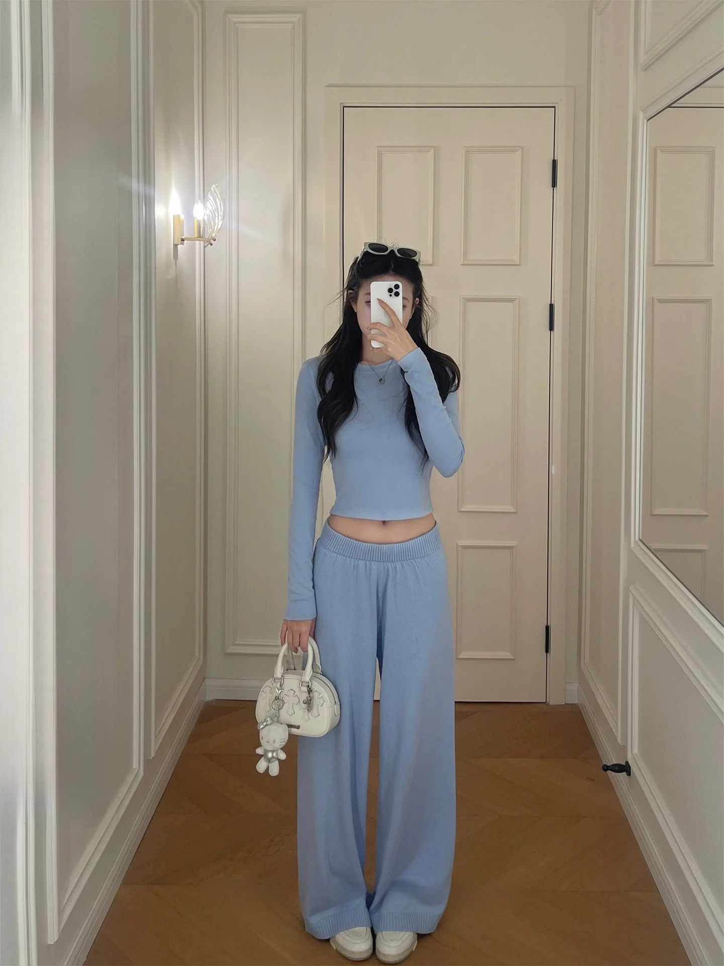 

Xzichic Ning Art 480g Silk Wool Wide Leg Casual Pants Women Loose Long Trousers Comfortable Straight Cut Spring Faion