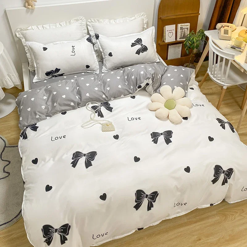 4-piece bedding set comforter set Soft and comfortable  for be suited to four seasons Suitable for the room dormitory