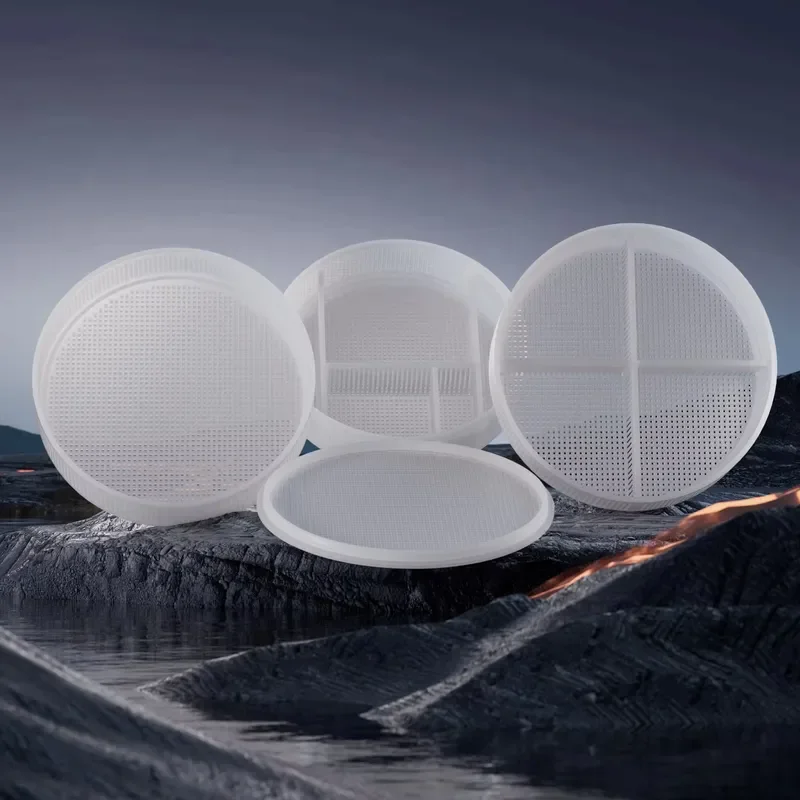 White Plastic Net Basket for Watch Repair Tools Parts Holder Cleaning Tray Compatible with Ultrasonic Watch Cleaning Machine
