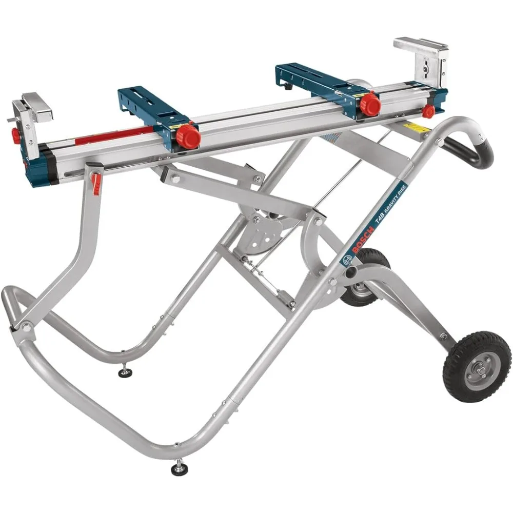 

Portable Gravity-Rise Wheeled Miter Saw Stand, Silver T4B, 48.25x12.75x24.25 in