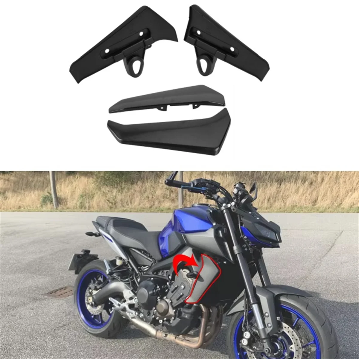 

ABYI-Radiator Side Panels Protector Cover for Yamaha MT-09 MT09 2017-2020