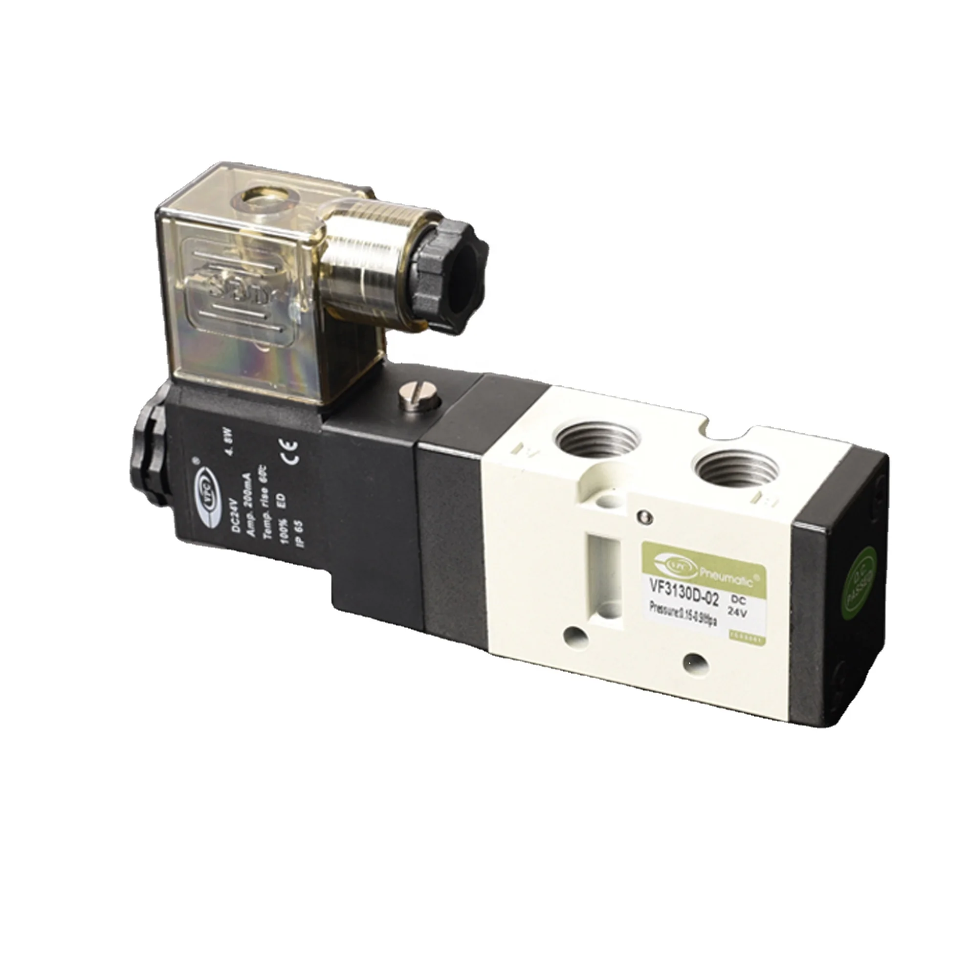 24V DC VF Series SMC Type Double Control 5 Port 3 Center Pneumatic Solenoid Valves