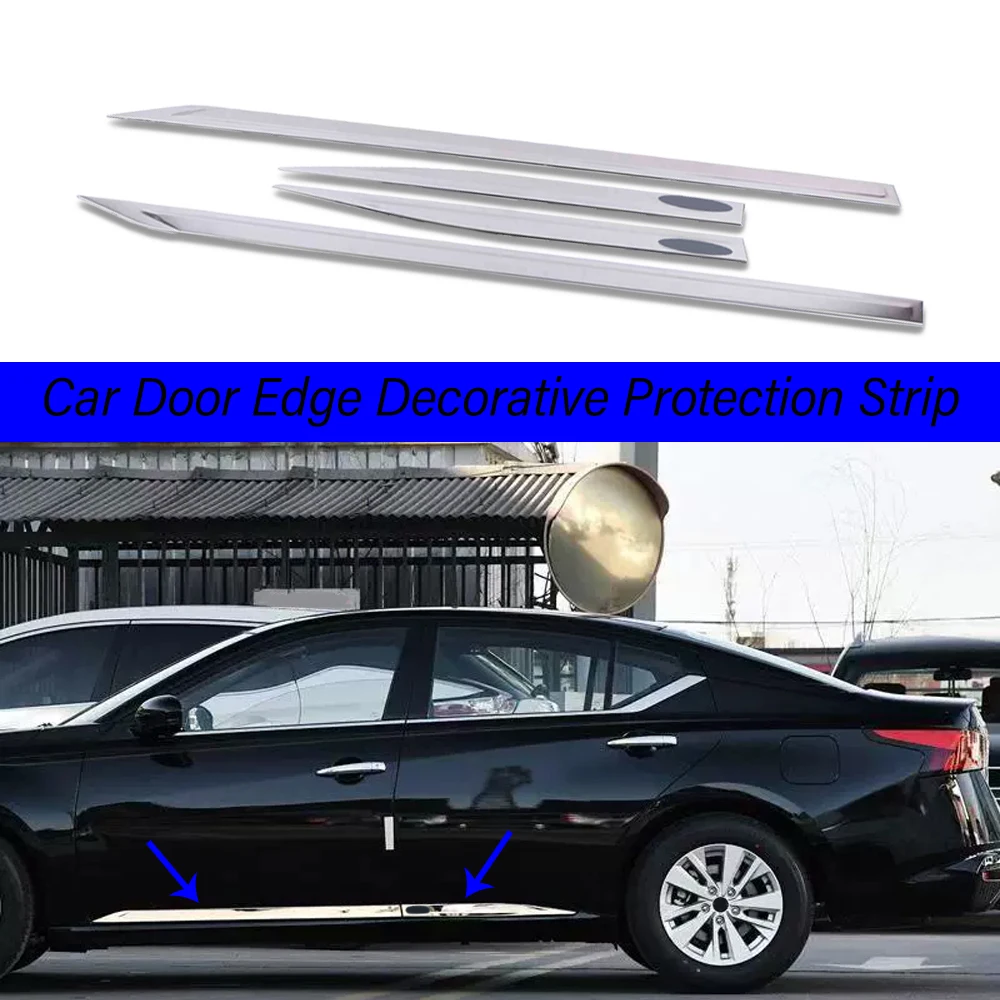 For Nissan Altima Car Door Edge Decorative Protection Strip Accessories Exterior Styling Stickers 2019 2021 2022 2023 2024