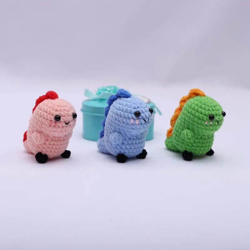 

Hand-crocheted Dinosaur Wool Doll Backpack Pendant Small Dragon Doll Home Decoration Cross-border Knitted Keychain