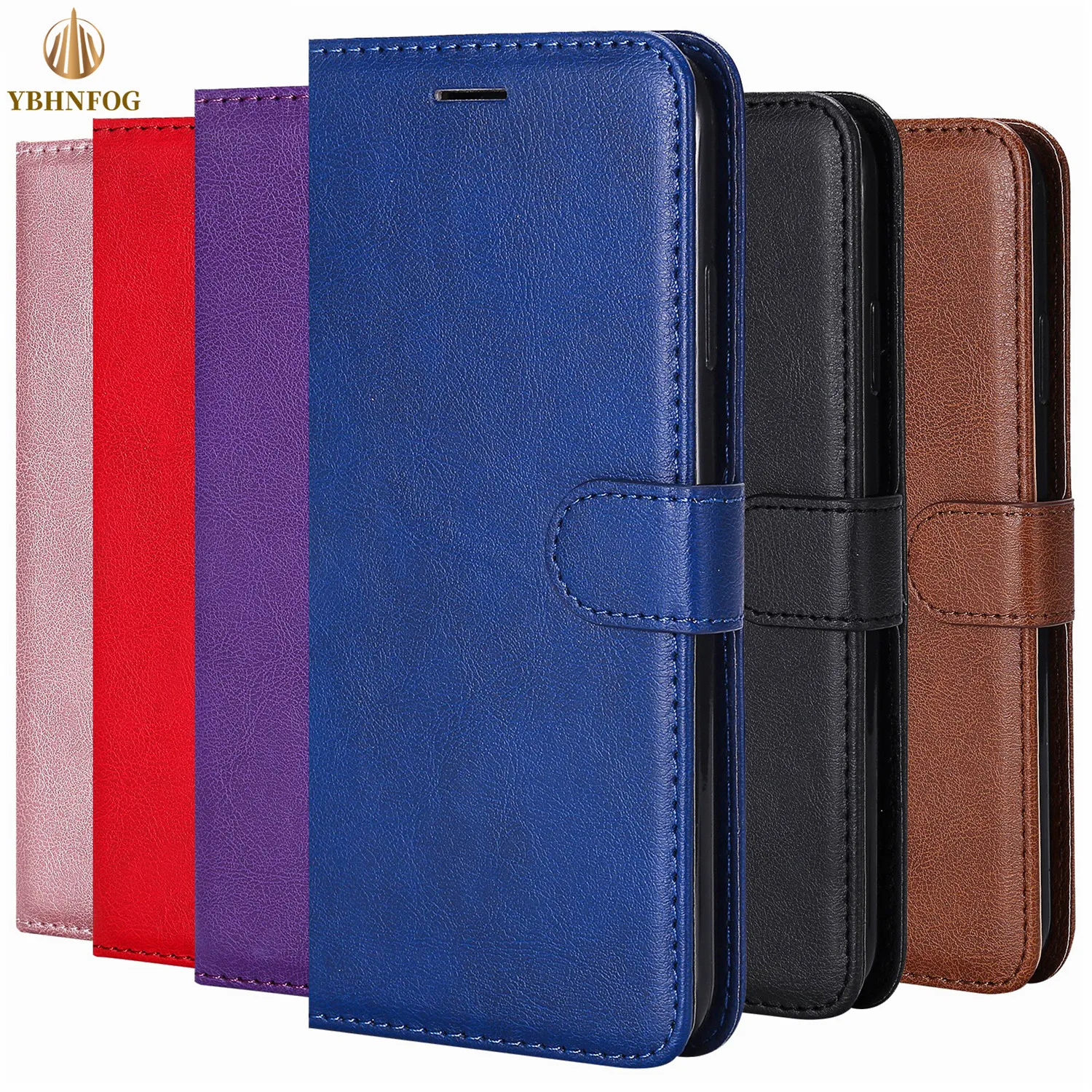 

For Xiaomi Redmi Note 13 12 11 10 9 Pro Holder Slots Leather Flip Wallet Book Case For Redmi Note 7 8T Stand Bags Cover Coque