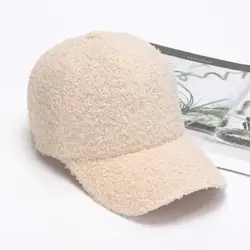 COKK Winter Cap Women Plush Baseball Cap Solid Color Korean Women Hat Warm Casual Outdoor Snapback caps Casquette Bone Male