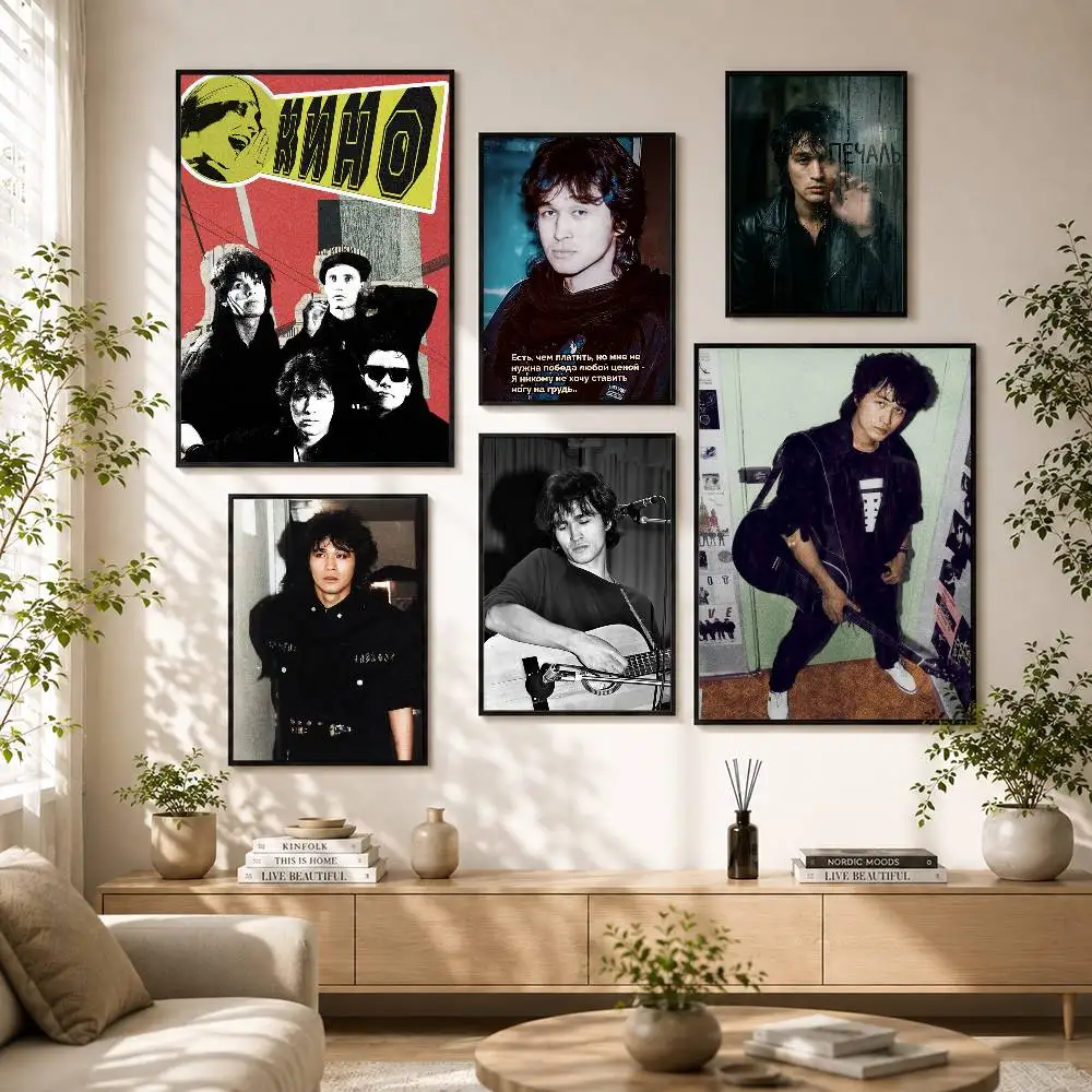 

Russia R-Rock Band Viktor Tsoi Poster Versatile HD Waterproof Wall Art Self-Adhesive Decor for Any Space Ideal Gift