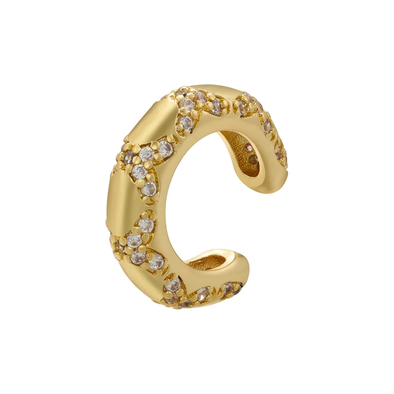 ZHUKOU C shape Female Ear Cuffs No Piercings earrings fake cartilage earring for Women Fashion 2023 Jewelry wholesale VE963