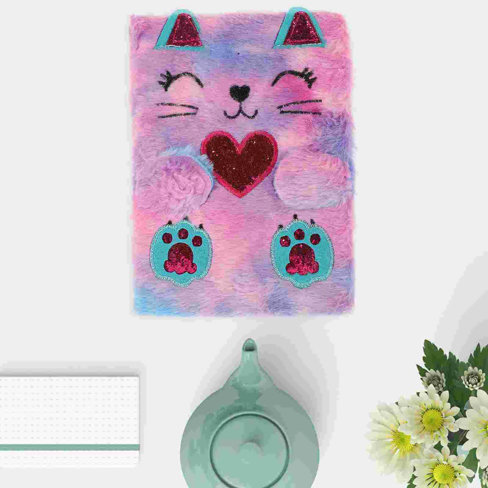 Imagem -02 - Caderno do Gato do Luxuoso com Diário Alinhado Bonito Notepad Animal Encantador Desenhos Animados Macios Diário Secreto a5