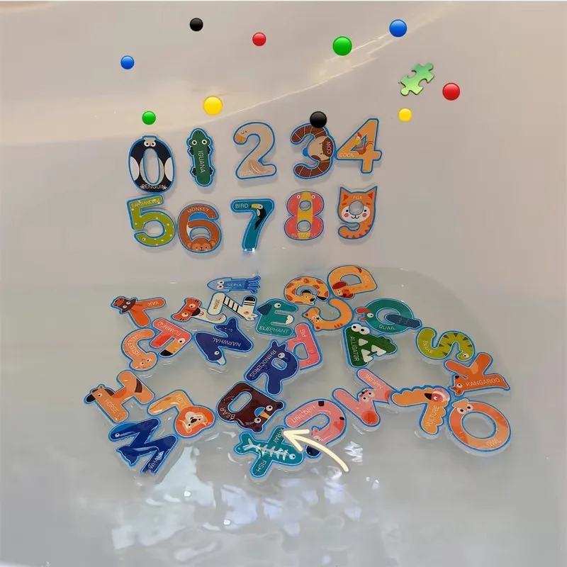 Baby Bath Toys Fun Foam Letter Number Cognitive Floating Toy Kids Early Educational Toy Bathroom Bathtub Game for Gifts TMZ