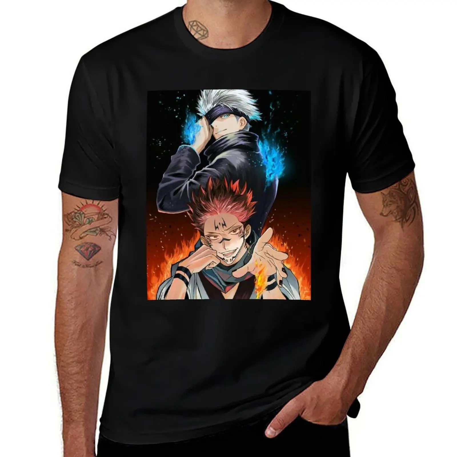 Satoru camisa gráfica hombre pesado para camiseta Gojo t camisas suaves t camisa de algodón hombre algodón