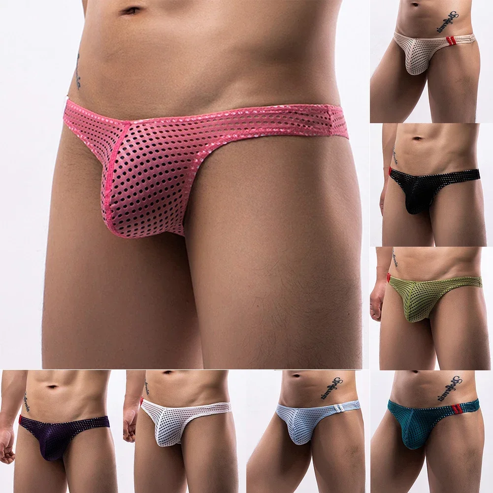 Mode Neue 2023 Kurze Low Rise Transparent String Low männer Höschen Pouch Rise Sexy Bikini Unterhose Unterwäsche