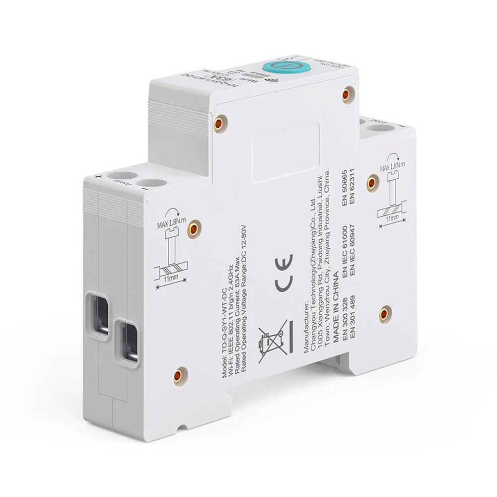 For Tuya DC WIFI Smart Switch 63A 12-80V Wireless Remote Control Circuit Breaker Replacement Parts For Household Devices