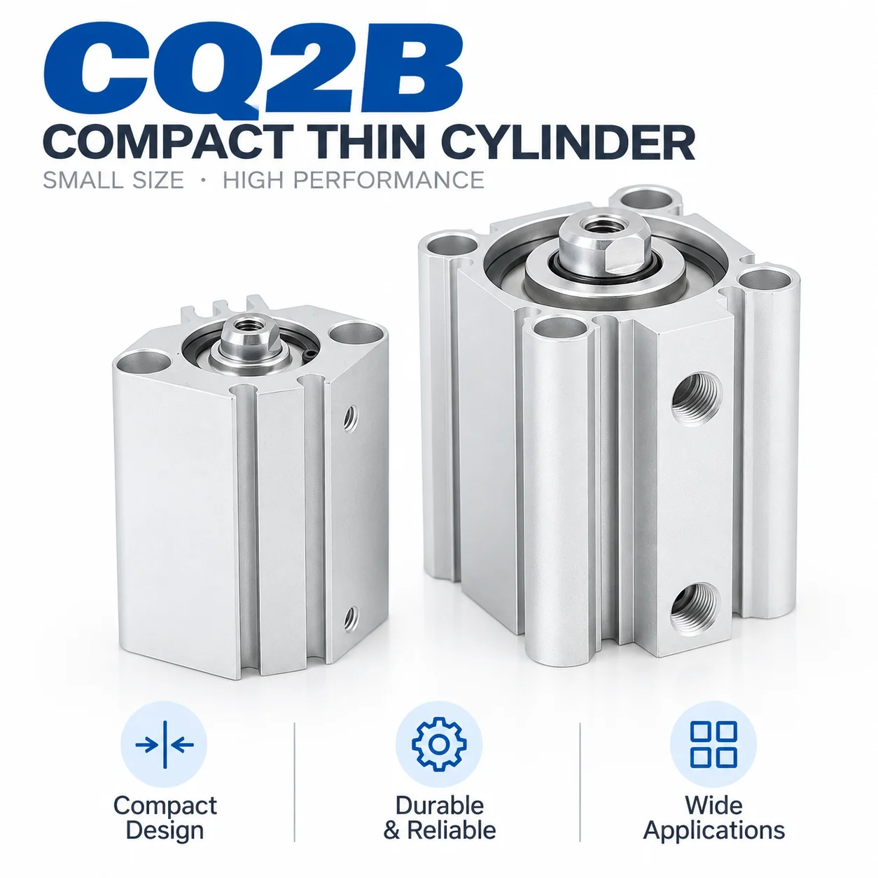 AFR Brand CQ2 Series CQ2B Double Acting Thin Compact Cylinder CQ2B12 CQ2B16 CQ2B20 CQ2B25 CQ2B32 CQ2B40 CQ2B50 CQ2B63 CQ2B80x100