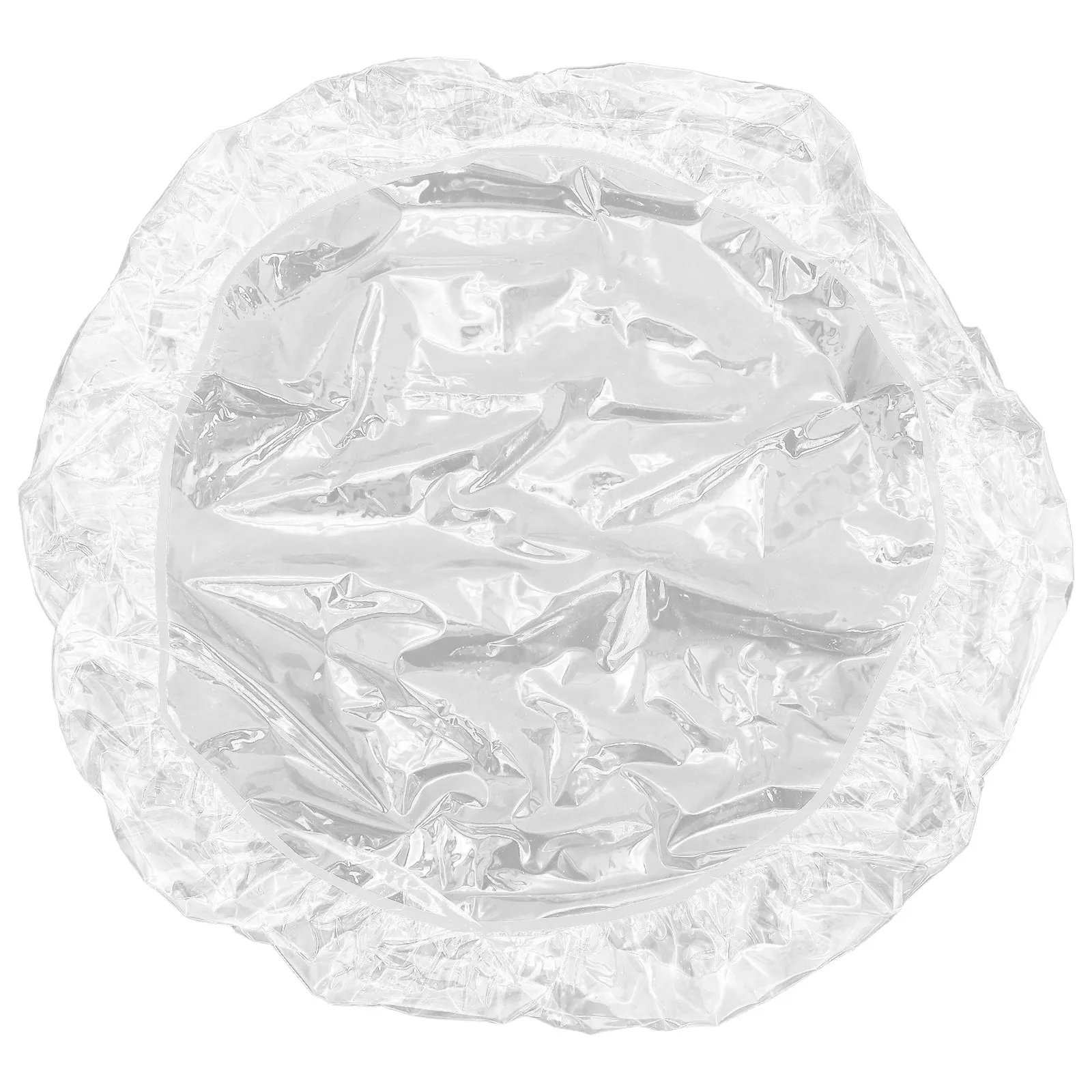 48 Inch Round Transparent PVC Table Cover Elastic Edge Waterproof Spill Proof Scratch Resistant Dining Outdoor Party Protector