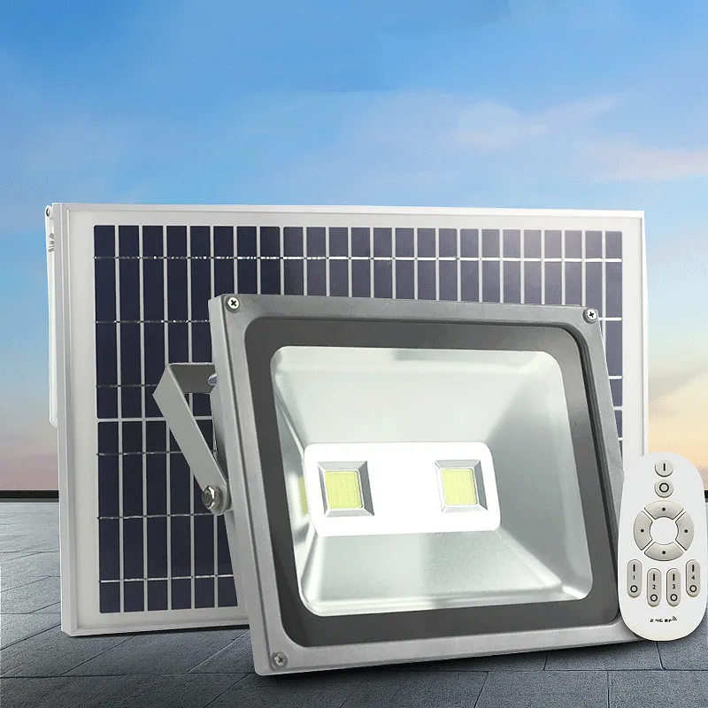 New 100W Outdoor Flood Light High Quality Aluminum Alloy Origin Source Remote Control Solar Lamp