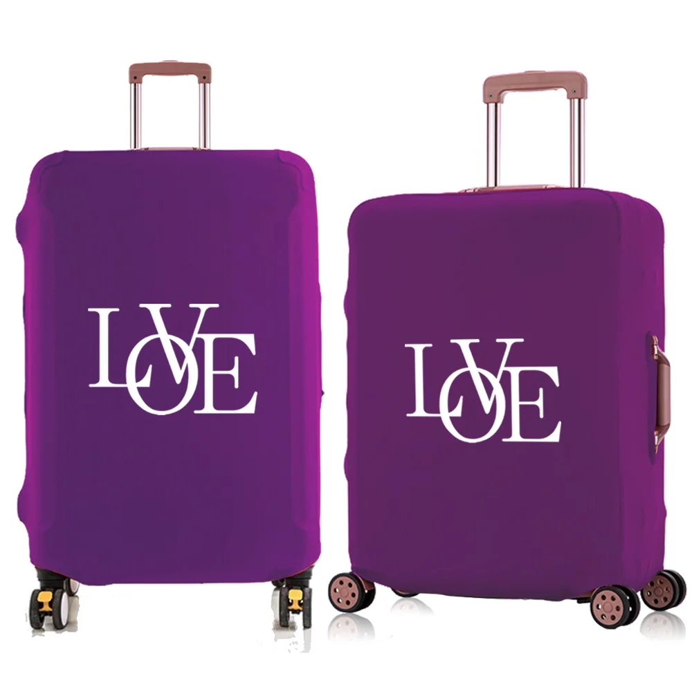 Travel Suitcase Cover Text Pattern Foldable Elastic Travel Luggage Protective Case for 18\