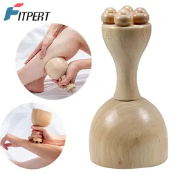 FITPERT Wood Therapy Cup, Wood Therapy Massage Tools for Body Shaping,Body Sculpting Tool Lymphatic Drainage Cellulite Reduction