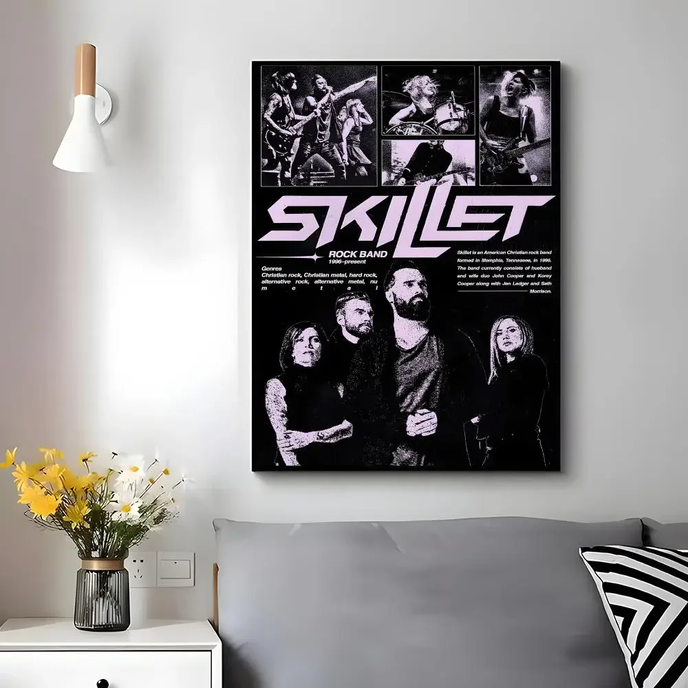 Band Rock Skillet Poster Wall Ornament Home Decor Young Decor Fans