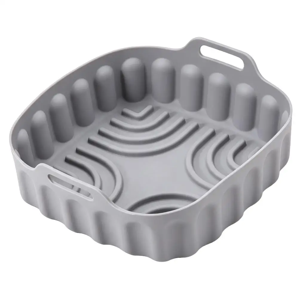 1 pieza de plato de silicona de 25 cm para freidora de aire, horno, para hornear pizza, pollo frito, cesta de silicona r