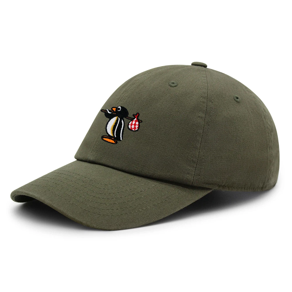 Pingu Baseball Cap Embroidered Cute Penguin Dad Hat Hip Hop Hat Spring and Summer Leisure Hats Unisex