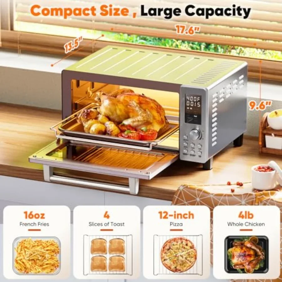 FirmHome StoreBravo Pro Convection Air Fryer Toaster Oven Combo New And Improved 10-in-1 50-450F Temp Controls Quick Even Crisp