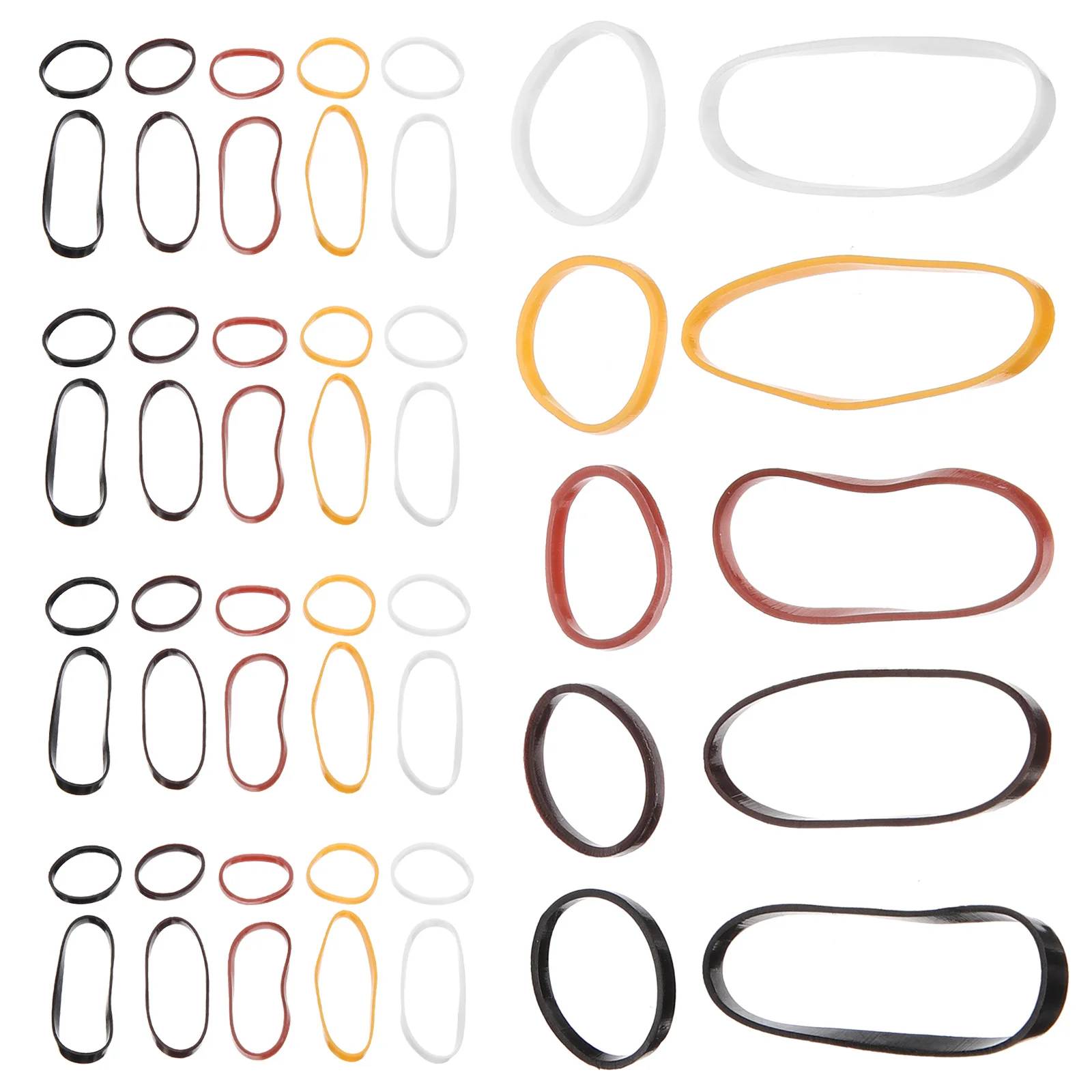 1Set High Elasticity Hair Ropes Disposable Rubber Hair Ties Girls Elastic Ponytail Bands Secure Hold Lightweight Portable