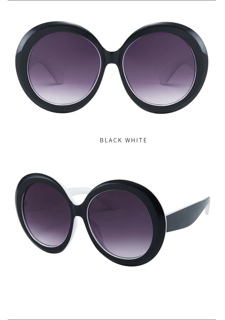 Retro-Sonnenbrille mit großem runden Rahmen, übergroße, modische Street View-Sonnenbrille, Beach Resort-Sonnenbrille – Detail 9