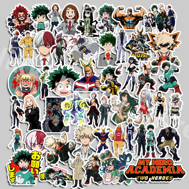 My Hero Academia Stickers Anime All Might Sticker Kawaii Sticker Laptop Suitcase Skateboard Guitar Phone Cartoon Kid Gift Toys