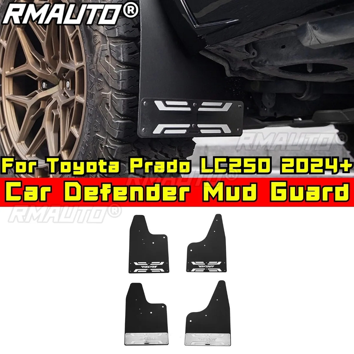 For Toyota Prado LC250 2024+ Car Quarter Panel Splash Guards Fender Mud Flaps Car Defender Mud Guard Car Accessories