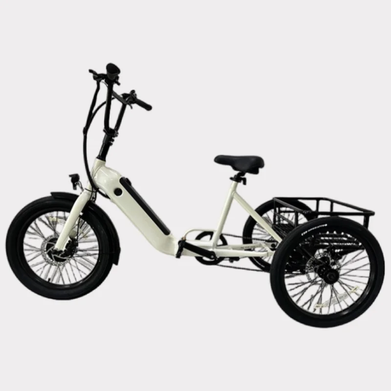 Lightweight Cargo Electric Tricycle 3 Wheel For Seniors Fat Bike Foldable 7 Speed Powerful 500W 20 Inch Folding Electric Bicycle