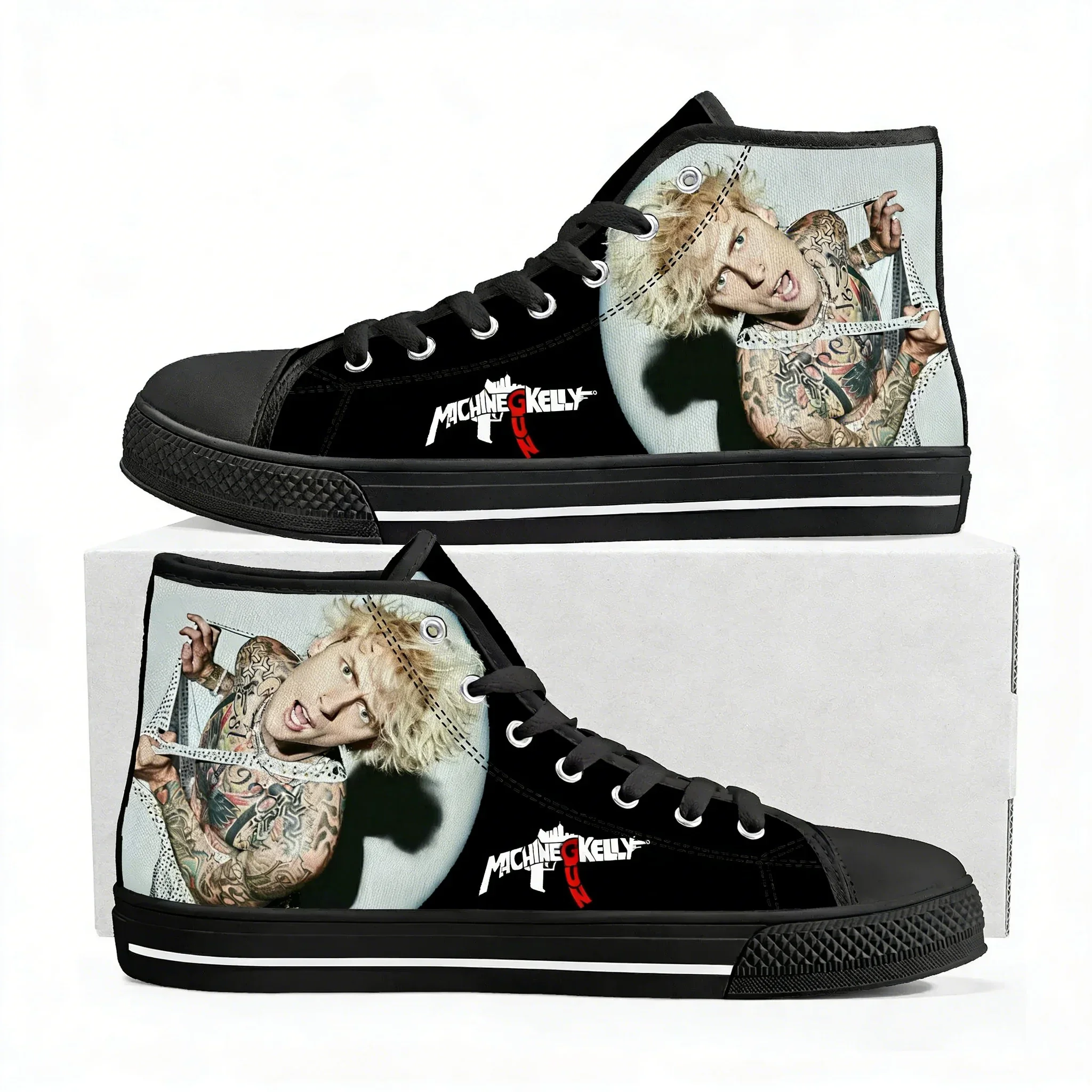 

Кроссовки M-Machine Gun K-Kelly MGK High Top: высококачественные легкие кеды из канваса для мужчин и женщин, повседневные, для походов, с возможностью индивидуального дизайна