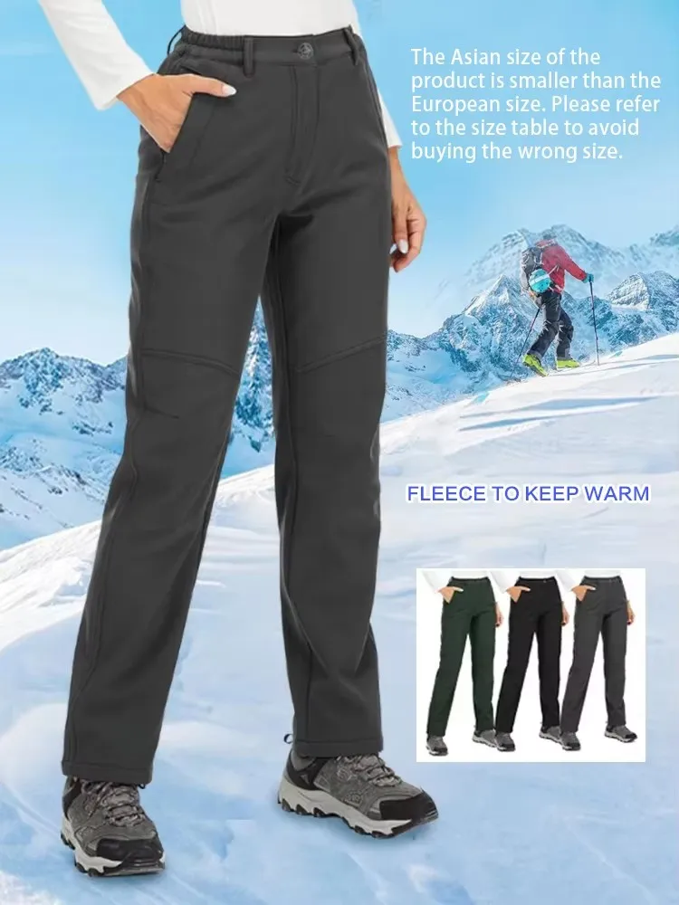 Women Winter Pants Are Warm, Waterproof, Windproof, Camping, Outdoor Travel, Mountain Climbing, Cycling, Sports Pants