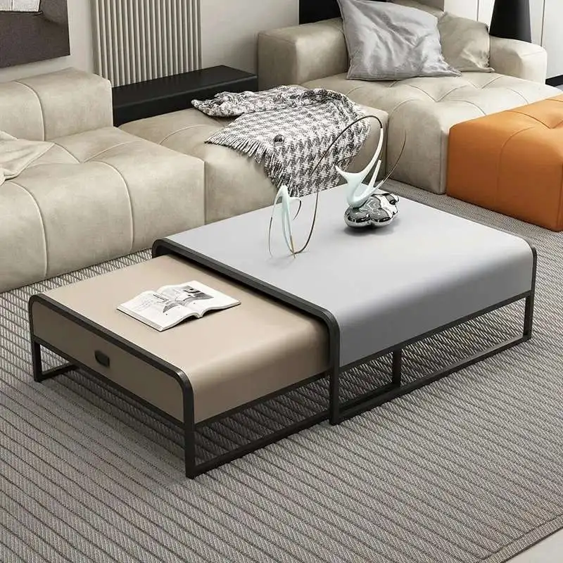 

Кремовый ветер, современные роскошные журнальные столики с выдвижным ящиком, скандинавский свет, роскошные уникальные журнальные столики, мебель для дома Advanced Sense Mesa Centro