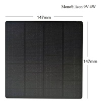 2 Pieces Solar Panel Monocrystalline 4Watt 9V High Efficiency A Grade 147mm x 147mm For DIY Solar Charger