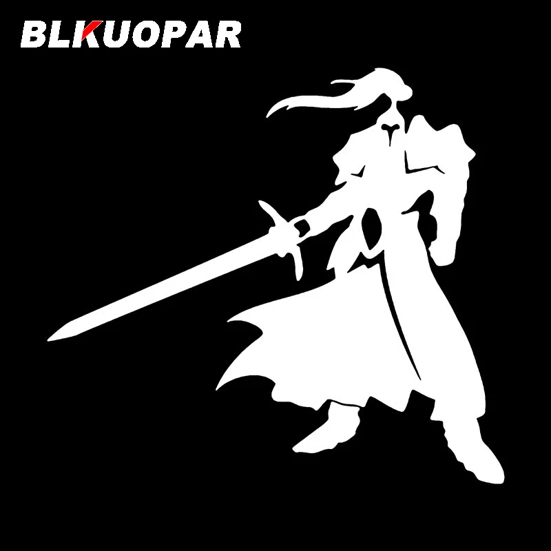 BLKUOPAR Knight Combat Posture Silhouette Car Stickers Middle Ages Decal Scratch-Proof Die Cut Surfboard Laptop Car Decoration