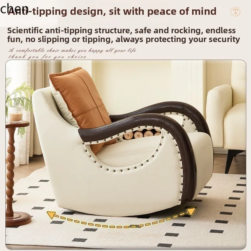 HXL Sofa Recliner Comfortable Single Sofa Chair Balcony Living Room Leisure Rocking Chair