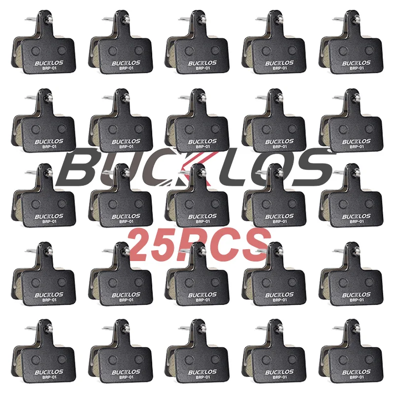 

BUCKLOS 25 Pairs Bicycle Disc Brake Pads for Shimano B01S B05S Resin Cycling Brake Pad Mtb Road Bike Hydraulic Disc Brakes Parts