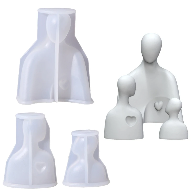 

Silicone Mold for Family Scene Soap Making Decorations Craft Projects 601C